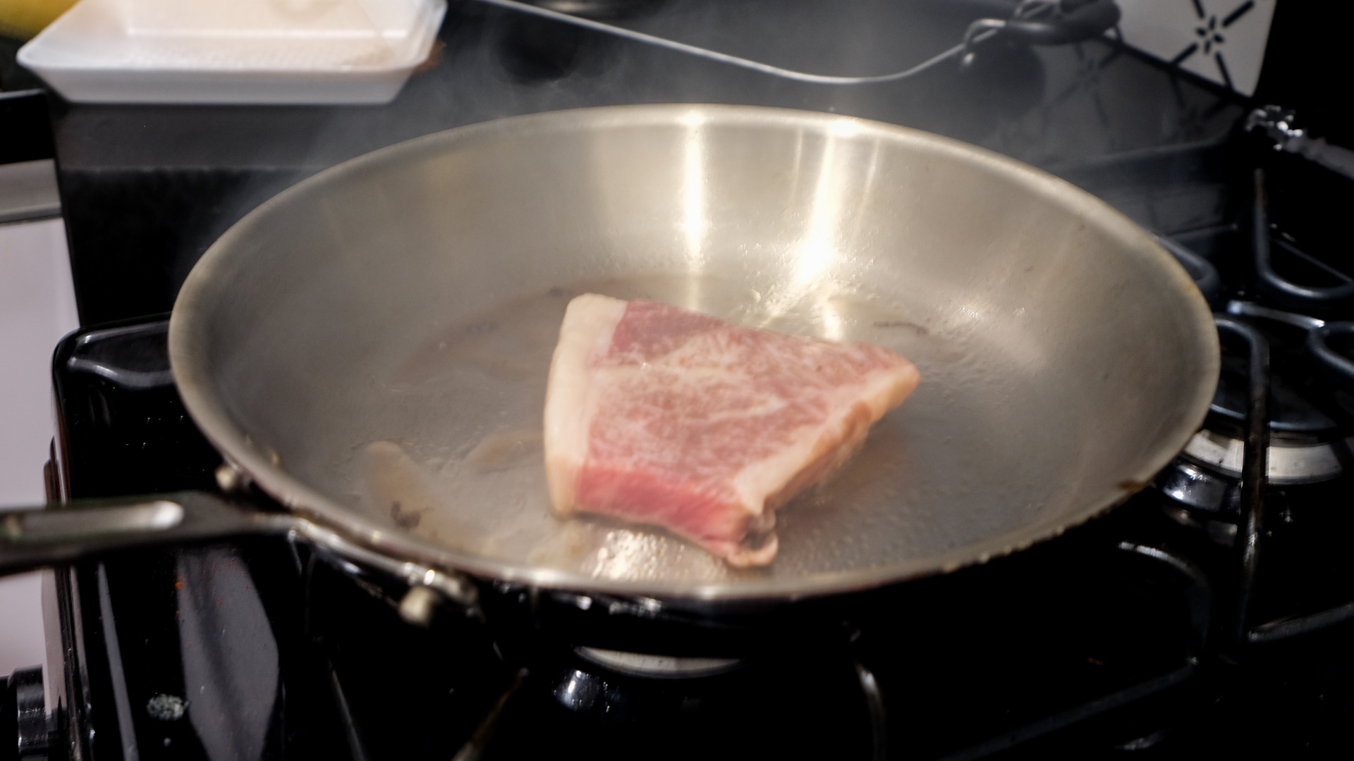Searing the A5 in a skillet