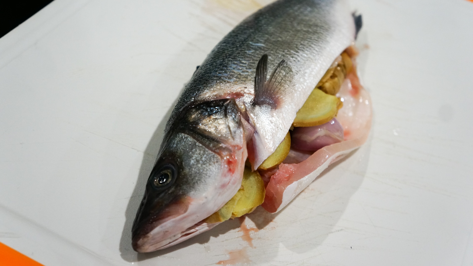 Branzino stuffed